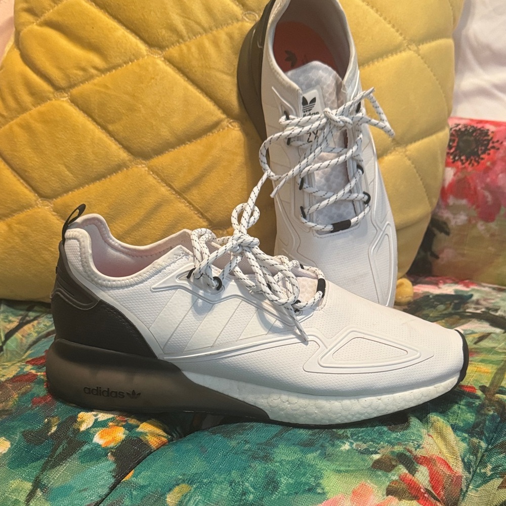 Adidas Men’s White and Black Sneakers